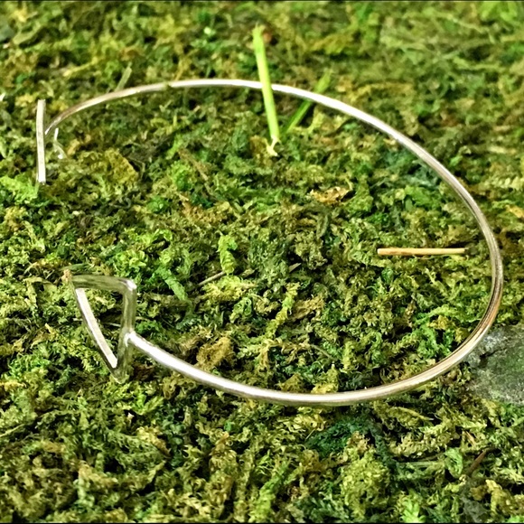 Sterling Silver Geometric Triangle Bracelet - Picture 2 of 4