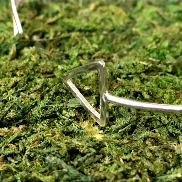 Sterling Silver Geometric Triangle Bracelet - Picture 3 of 4