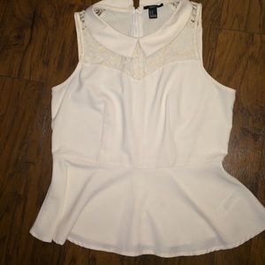 White dressy top forever 21