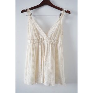 Embroidered Babydoll Top