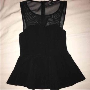 Black Mesh Sweetheart Neckline