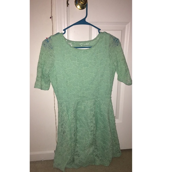 Mint Green Open back dress