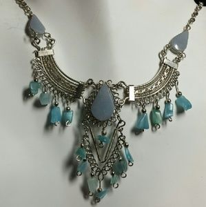 Alpaca silver & Quartz necklace, N-20