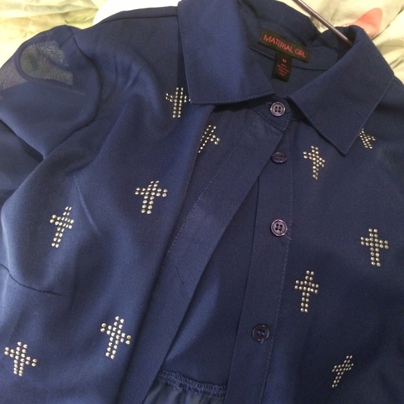 high low silky blouse - Picture 3 of 3