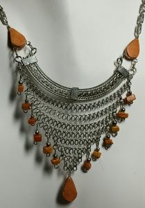 Alpaca silver & Jasper necklace, N-2