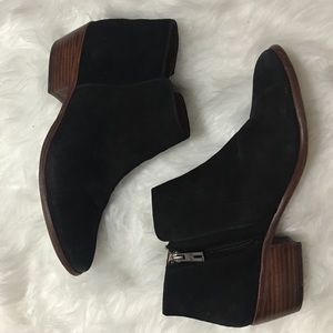 Sam Edelman Black Suede Booties