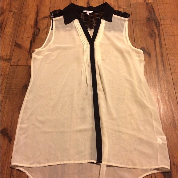 Tunic length sheer top