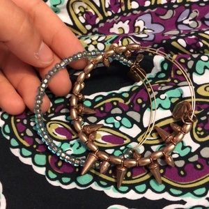 Two Gold Alex and Ani bracelets