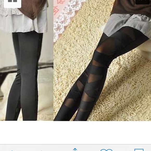 🌟 Black  Leggings With Cut out Fronts. - Picture 4 of 4