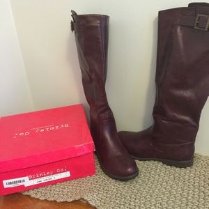 Cranberry color tall boots