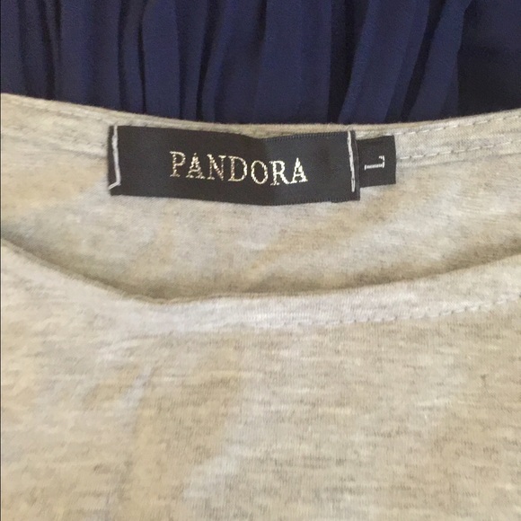 Fun navy, grey dress - Picture 2 of 2