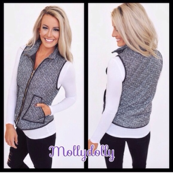 ❣LAST❣ Herringbone Puffer Light Fall Chic Vest - Picture 2 of 2
