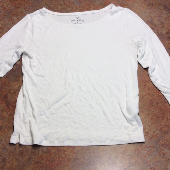 Aeo Ribbed Cropped T/S Long sleeve