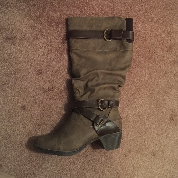 Lane Bryant light brown riding fashion boots