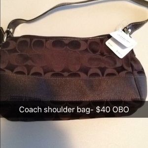 Small brown coach purse