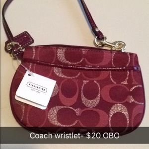 Cute red Coach wristlet