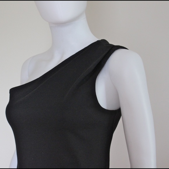 BCBGeneration One Shoulder Little Black Dress LBD - Picture 3 of 4