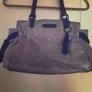 Real Juicy Couture Silver/Blue Sparkle Purse