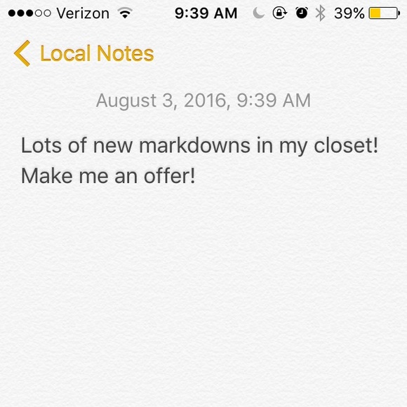 markdowns in my closet!!