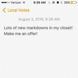 markdowns in my closet!!