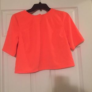 Coral Cropped Blouse