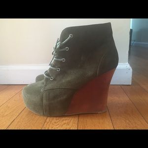 Jeffery Campbell Green Suede Shoes