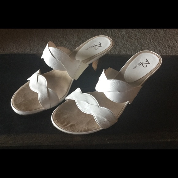 Aerosoles white sandals