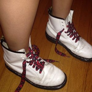 vintage, white Dr. Martens
