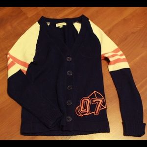 Letter sweater/varsity cardigan