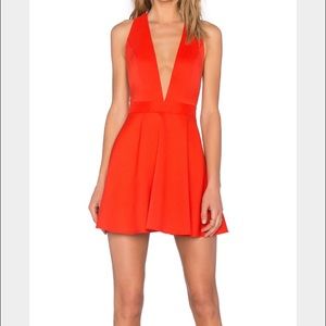 X Naven Twins Te Amo Fit & Flare Dress in Red