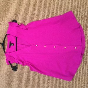 Fuchsia button-up shirt