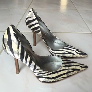 Guess zebra print heels