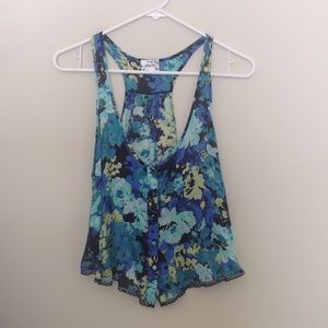 Free People floral tank top