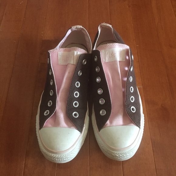 Pink and Brown converse
