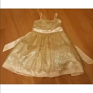Gold Sequin Girls Size 6 Dress