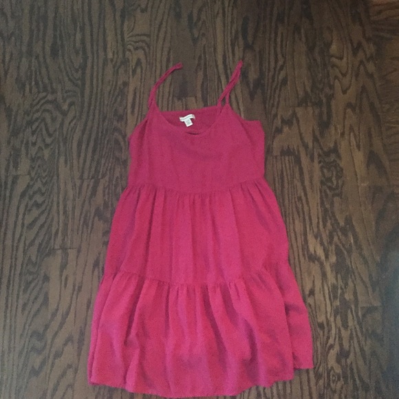 American eagle flowy pink dress