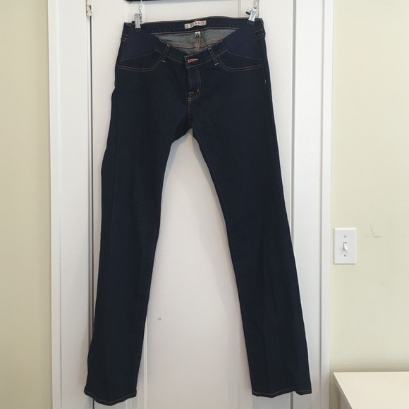 J brand boot cut maternity jeans dark rinse