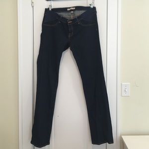 J brand boot cut maternity jeans dark rinse