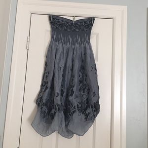 super cute strapless sheer dress