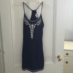 Navy and White Dress