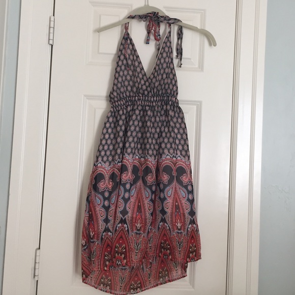 halter mini dress