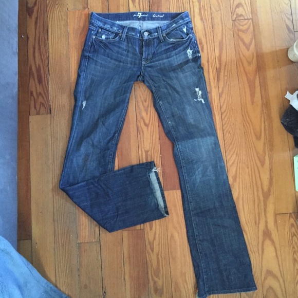 7 for all mankind boot cut jeans size 28