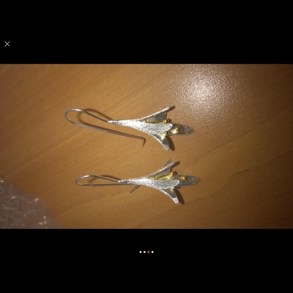 925 Sterling silver flower earrings - Picture 4 of 4