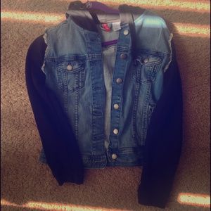 Denim/hoodie jacket by h and m size 12