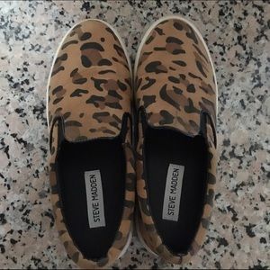 Steve Madden Cheetah Slip Ons