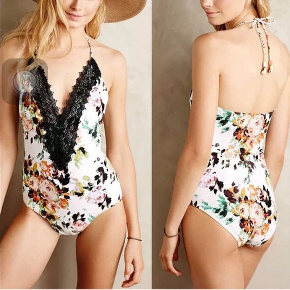 Floral Pattern Swimsuit