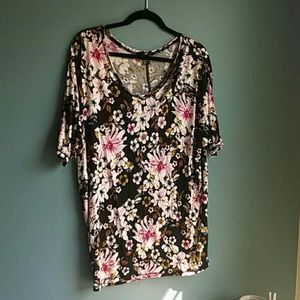 H&M oversized floral shirt dress