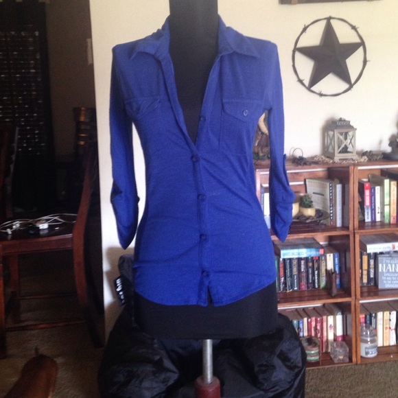 Blue half sleeved shirt