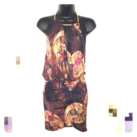 Party Halter Dress w/ Gold chocker💃🏽