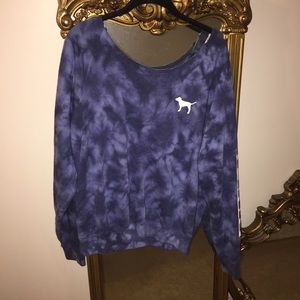 Blue tie dye Victoria's Secret pullover